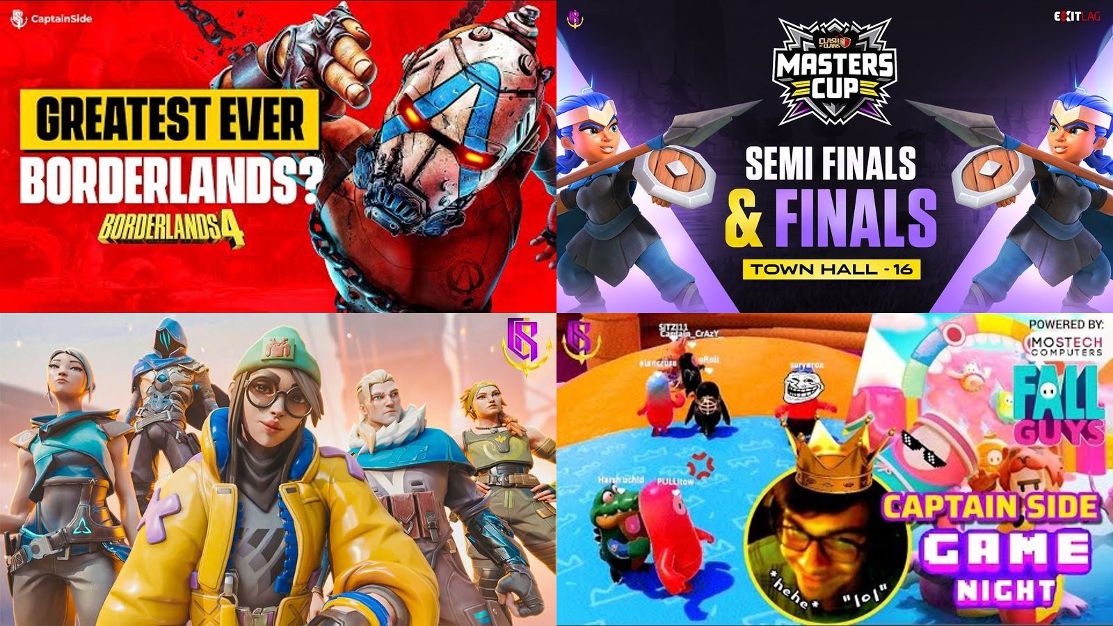 CaptainSide videos: Borderlands 4, the Clash of Clans Masters Cup, the VALORANT roster reveal and a Fall Guys game night